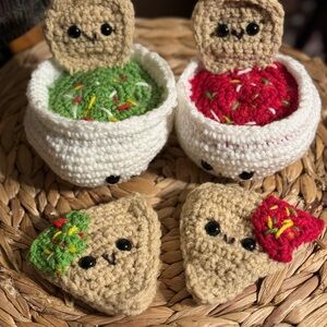 Crochet‎ Guacamole & Salsa Plushies